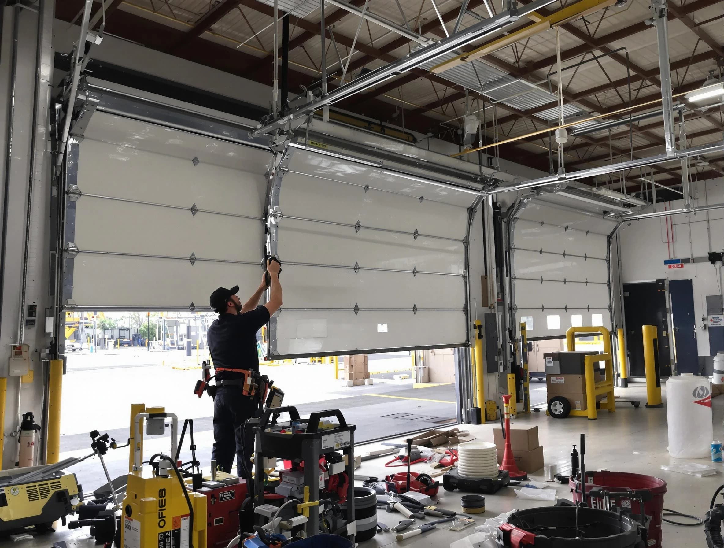 Scarborough Garage Door Repair technician performing commercial garage door repair in Scarborough