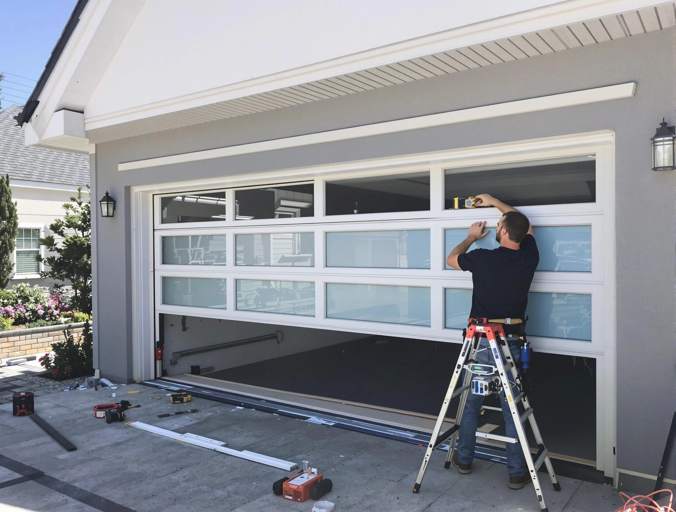 Scarborough Garage Door Repair team performing garage door replacement in Scarborough