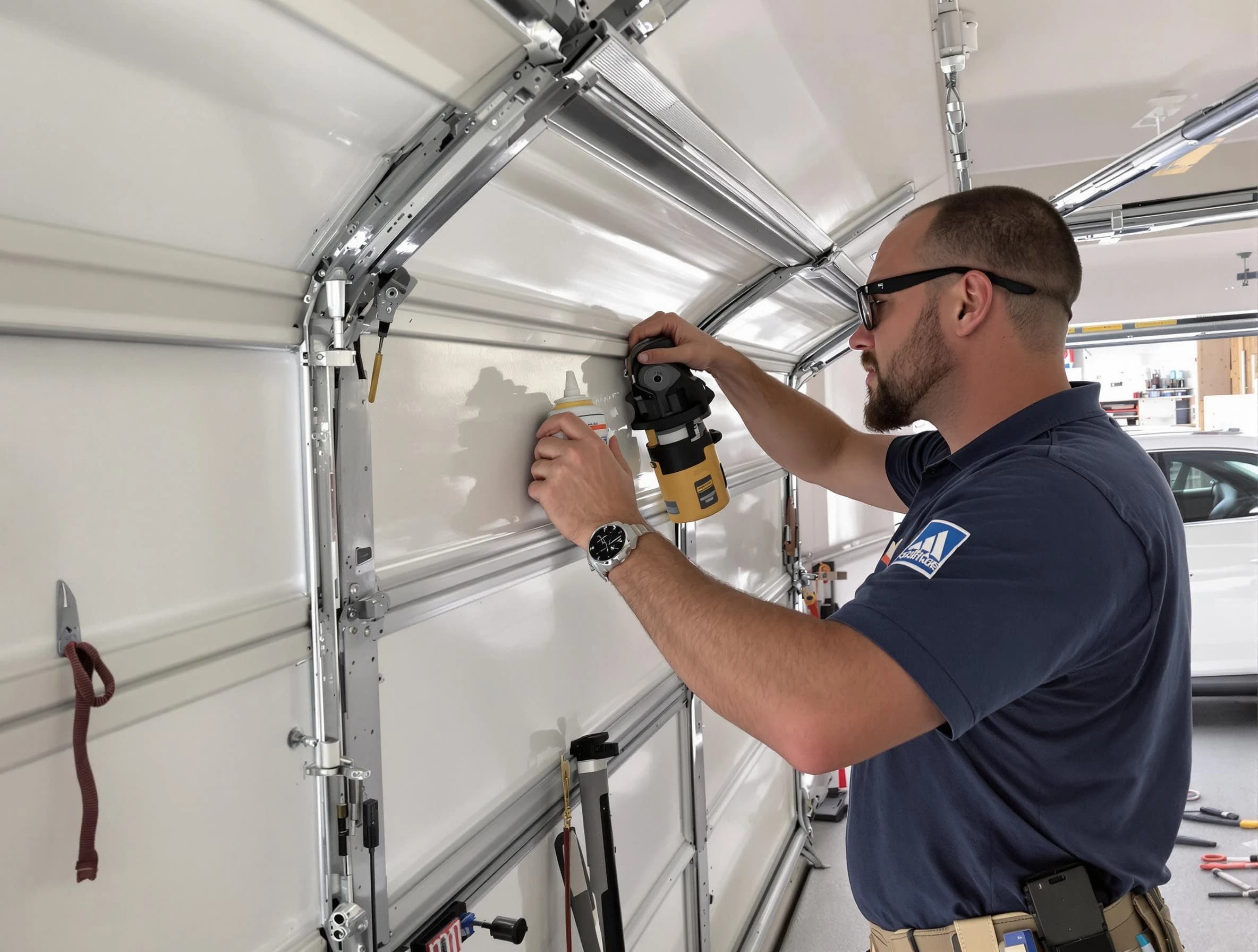 Scarborough Garage Door Repair technician performing comprehensive noise reduction service in Scarborough