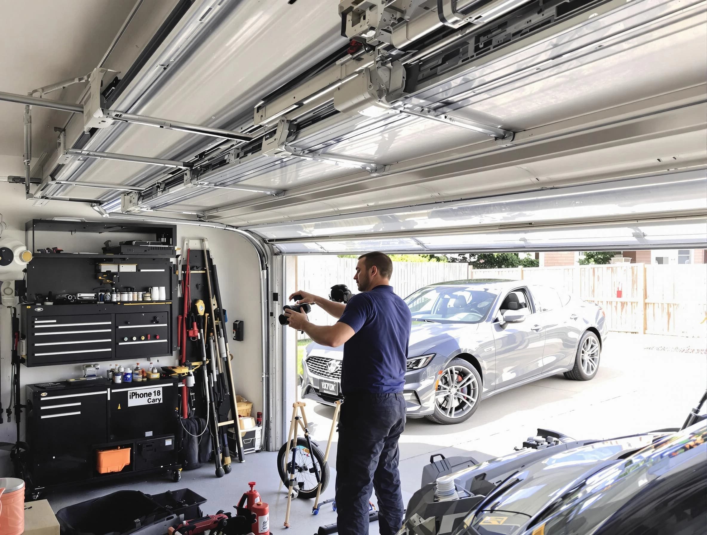 Scarborough Garage Door Repair technician fixing noisy garage door in Scarborough