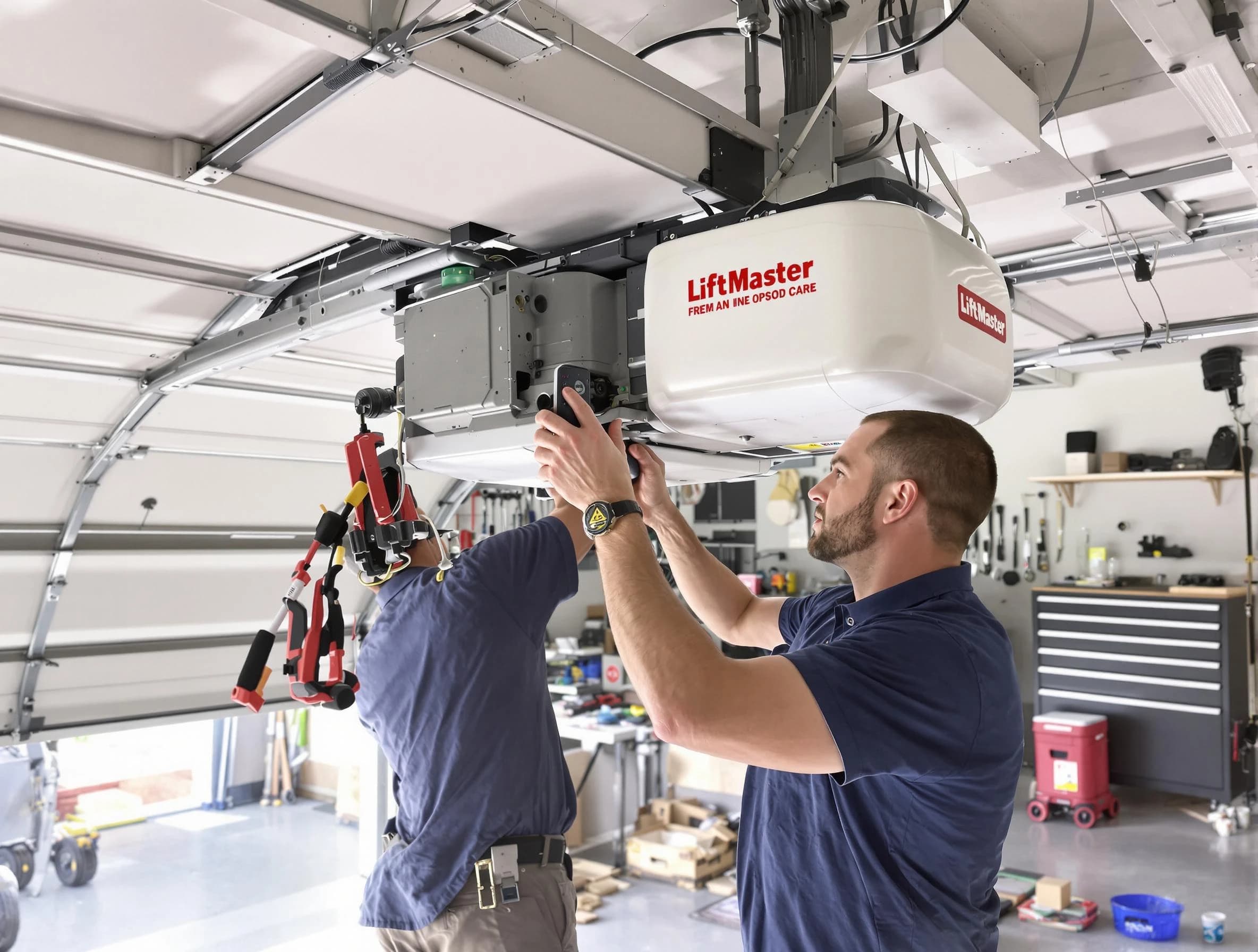 Scarborough Garage Door Repair technician performing advanced diagnostics on garage opener in Scarborough