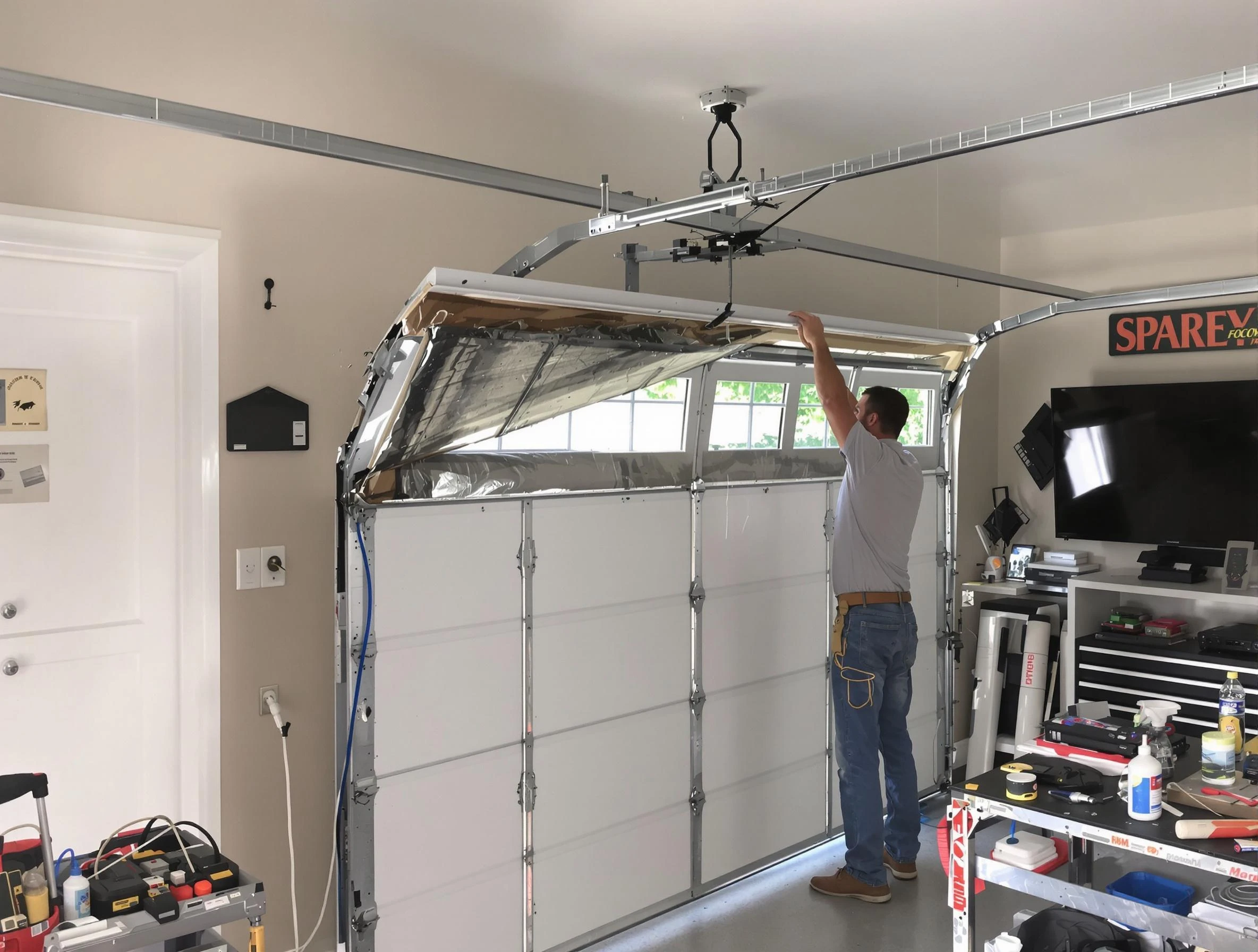 Garage door section replacement by Scarborough Garage Door Repair in Scarborough
