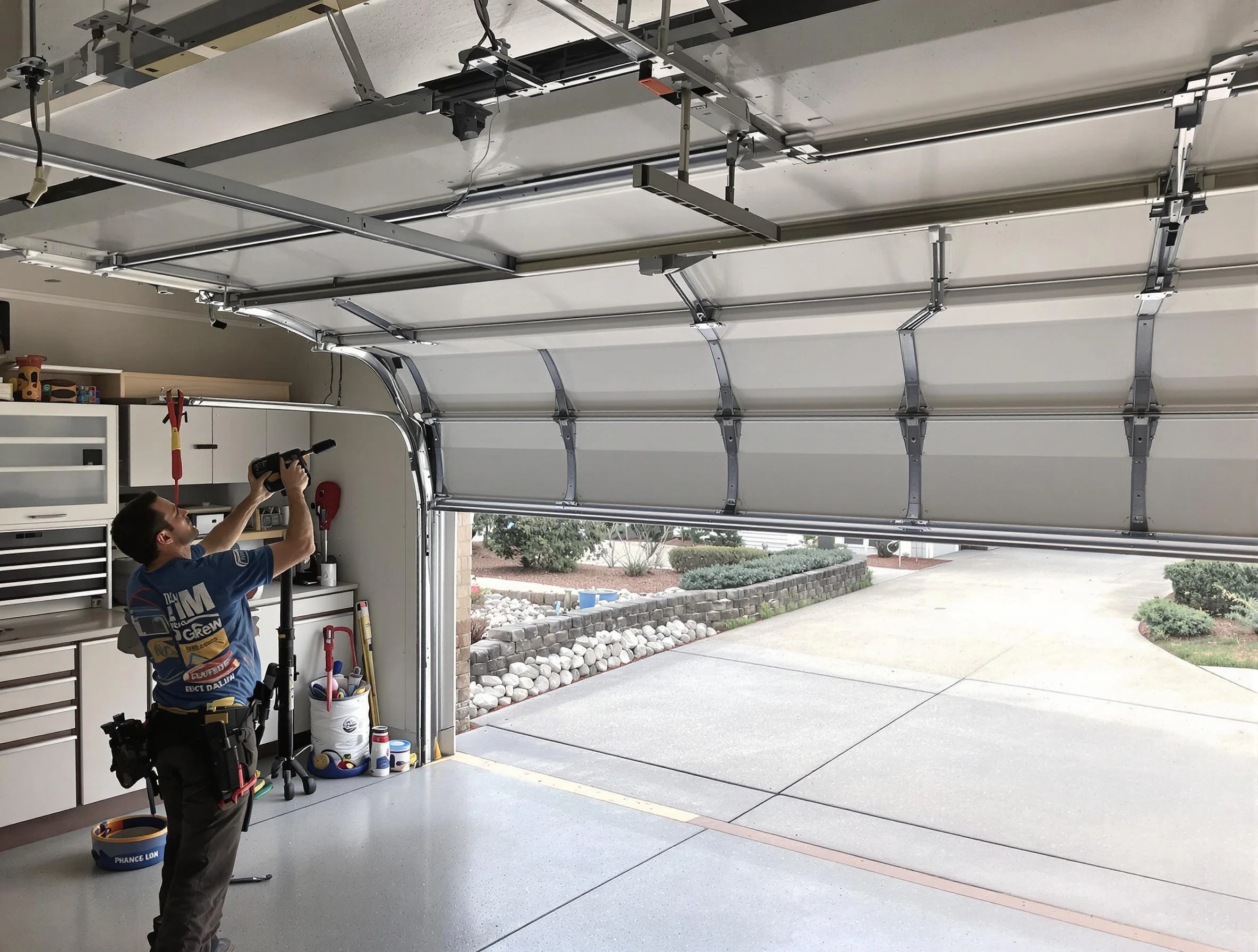 Garage door track repair service by Scarborough Garage Door Repair in Scarborough